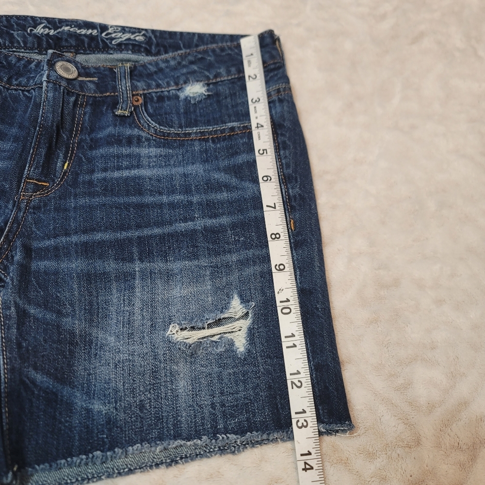 American Eagle Outfitters Women's Short Size 0 Medium Wash Denim - Picture 10 of 11